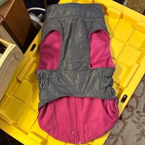 Gray and Pink Dog Jacket